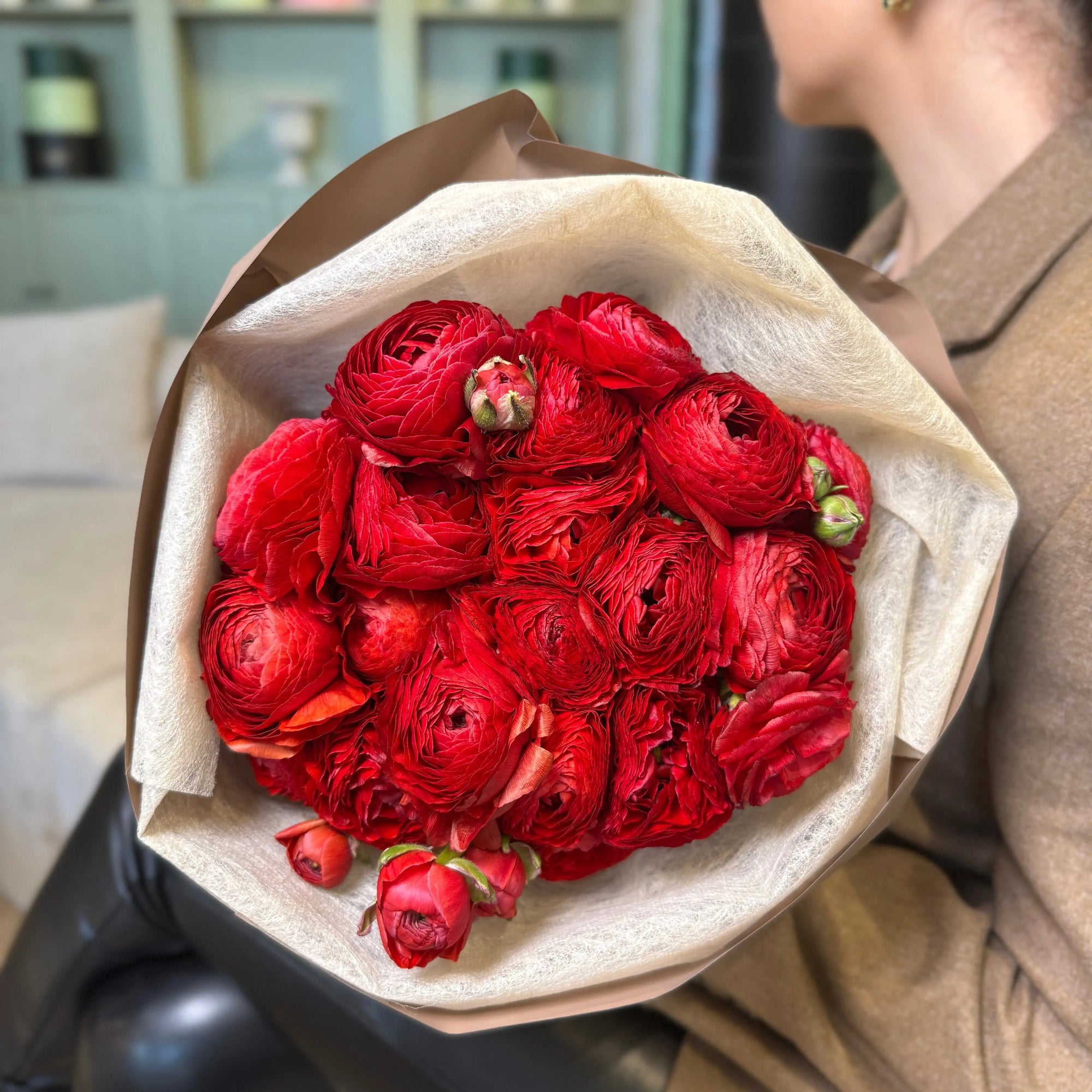 Scarlet Charm Ranunculus Bouquet