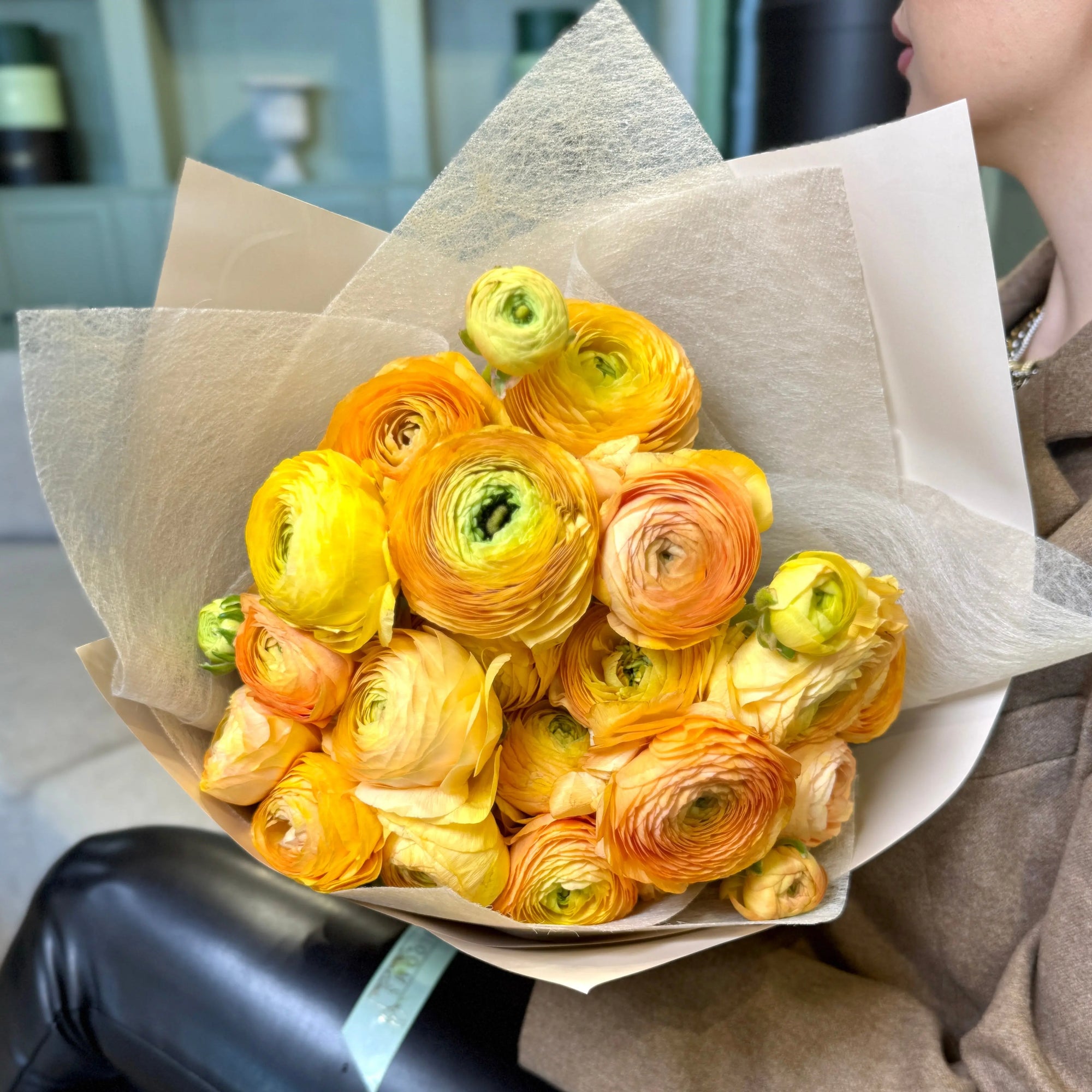 Golden Hour Ranunculus Bouquet