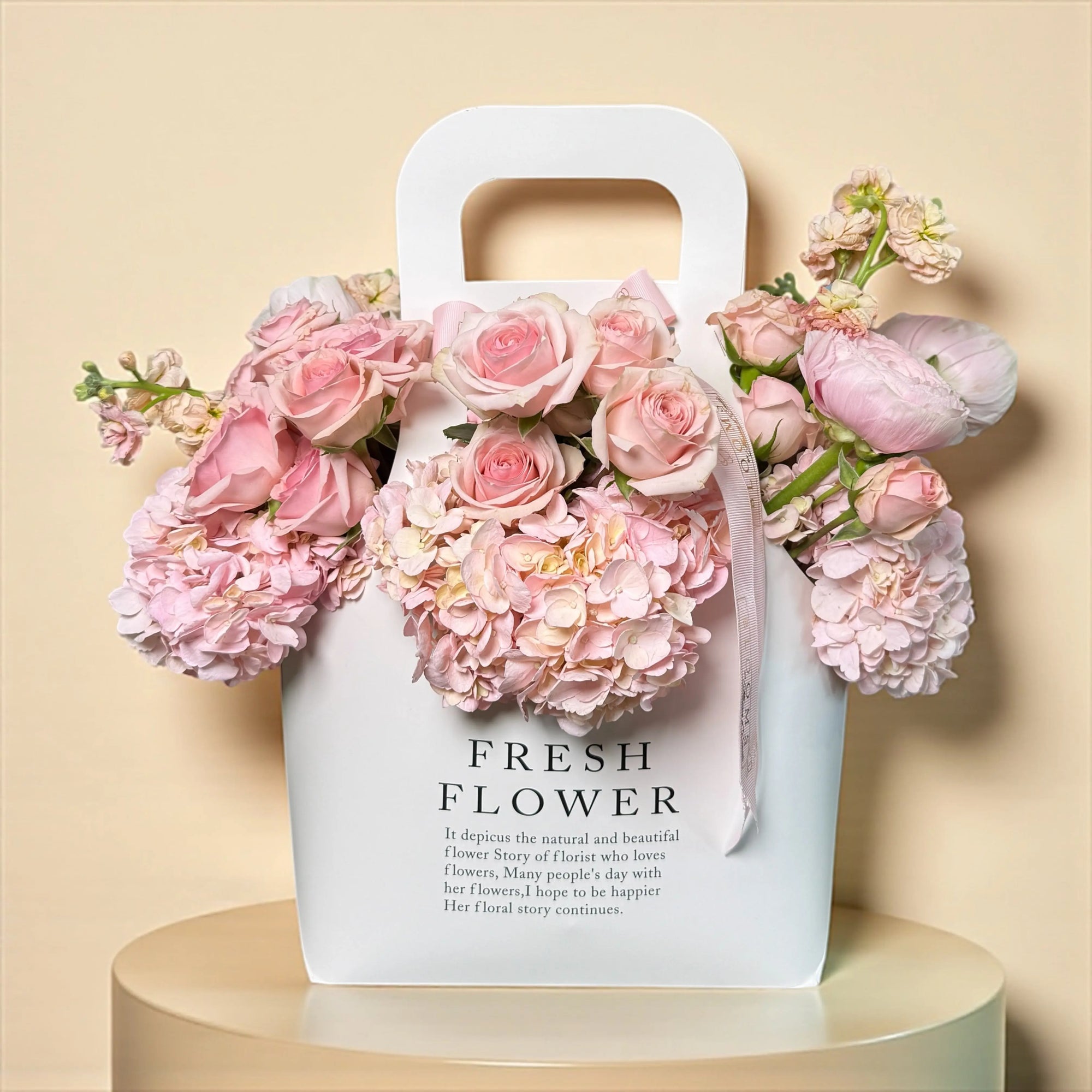 Blush Serenade Floral Tote