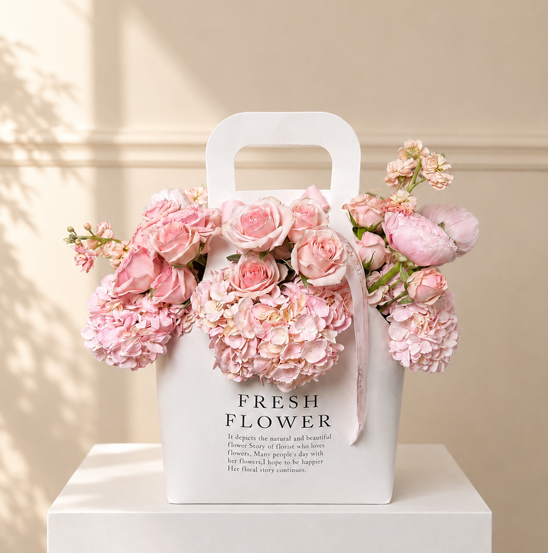 Blush Serenade Floral Tote