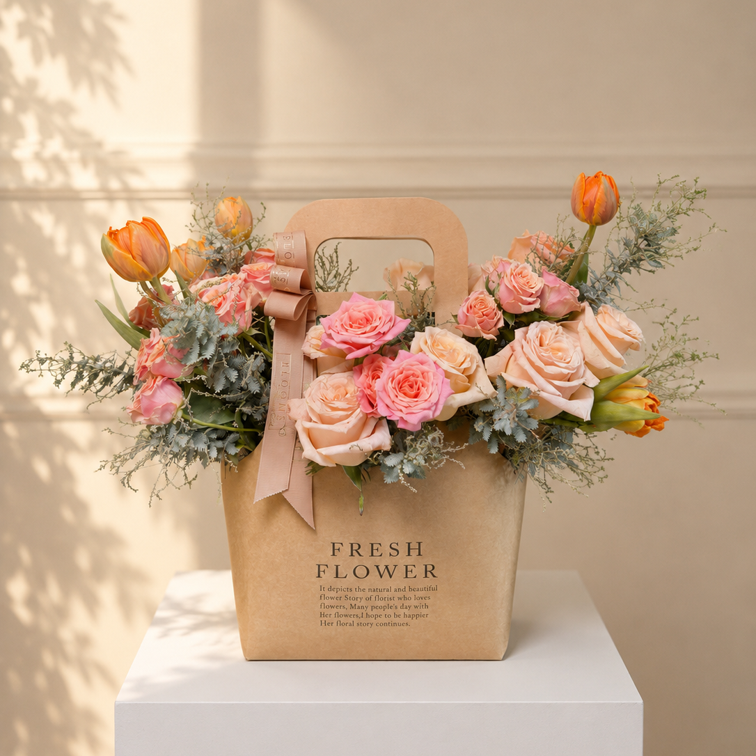 Sunset Garden Floral Tote