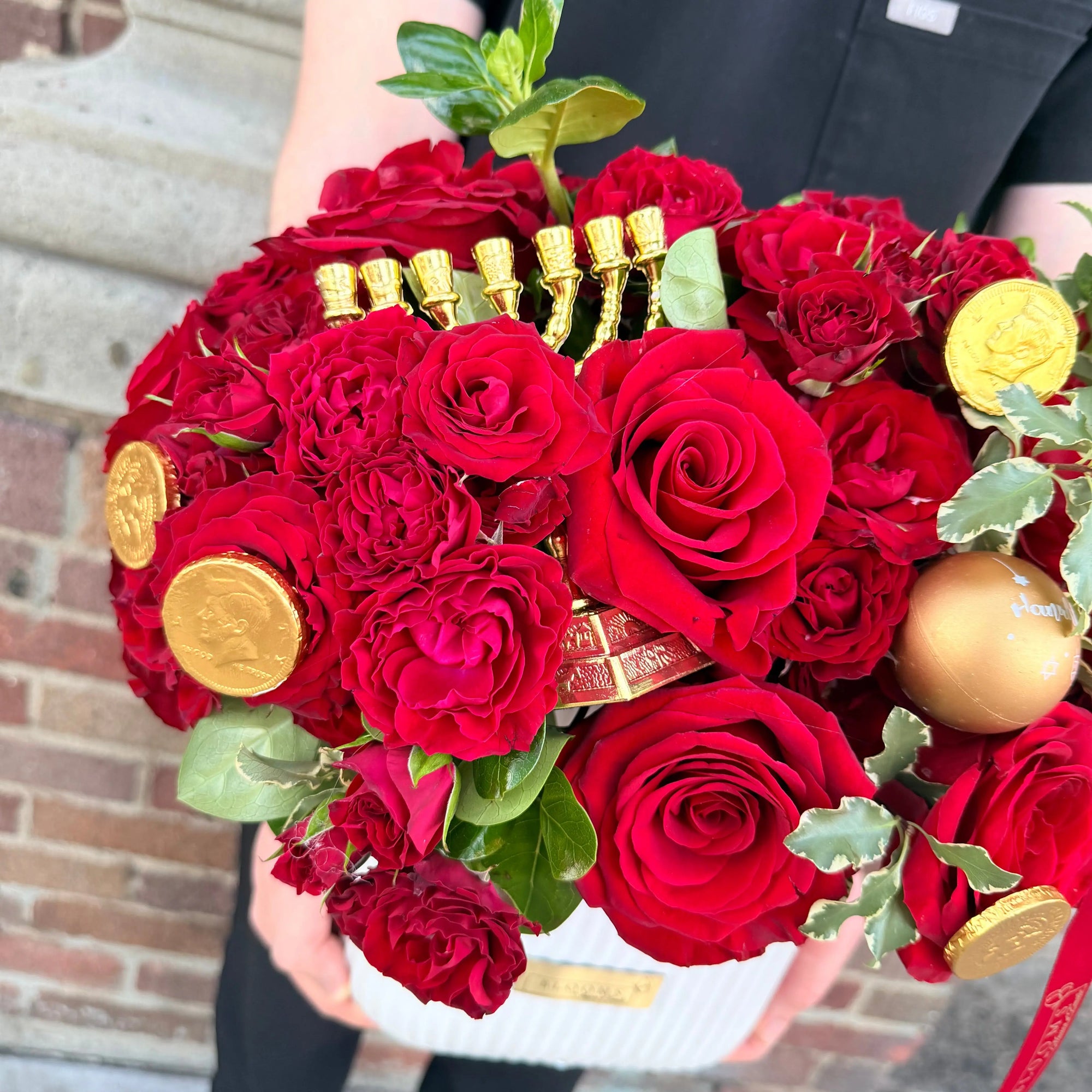 Crimson Hanukkah Elegance