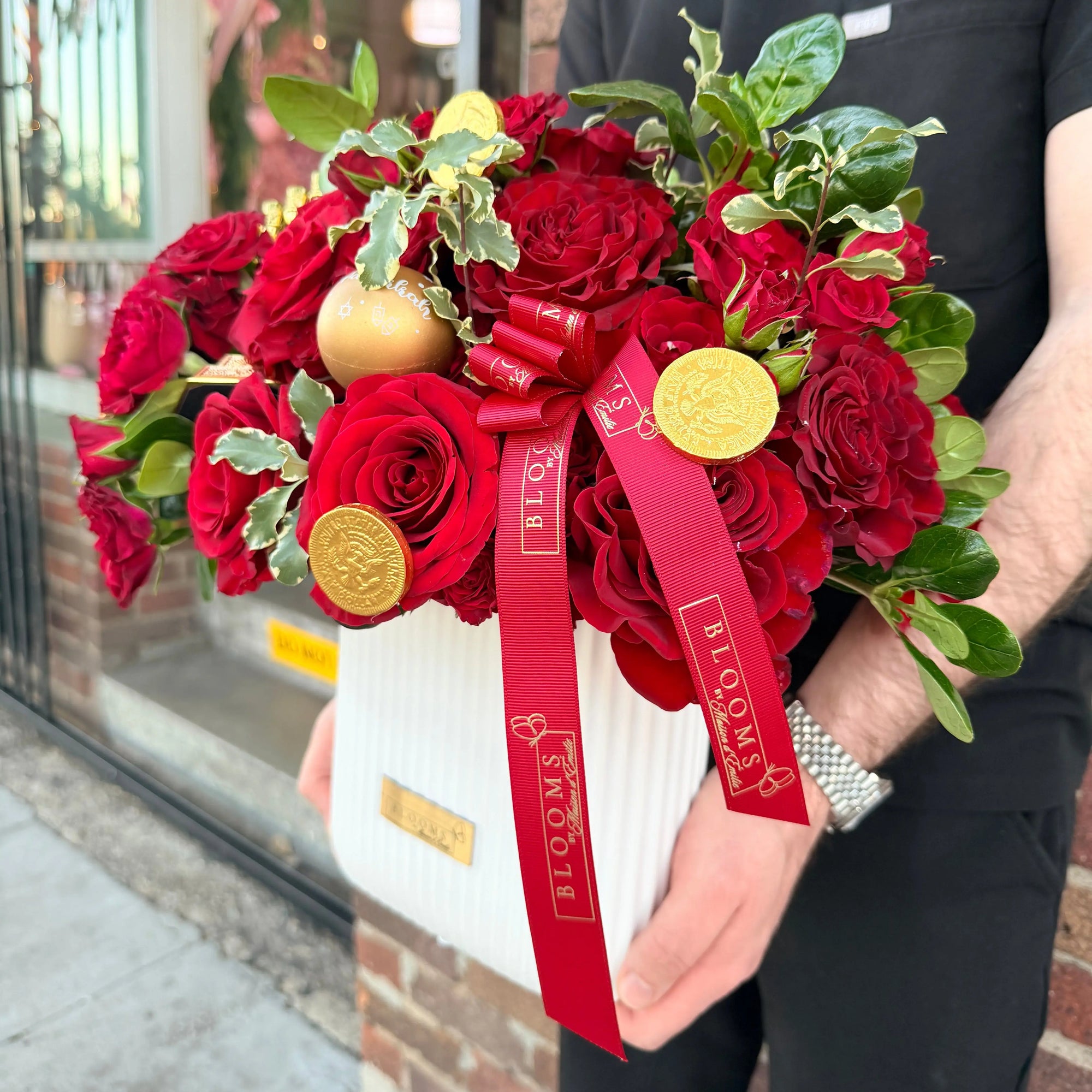 Crimson Hanukkah Elegance