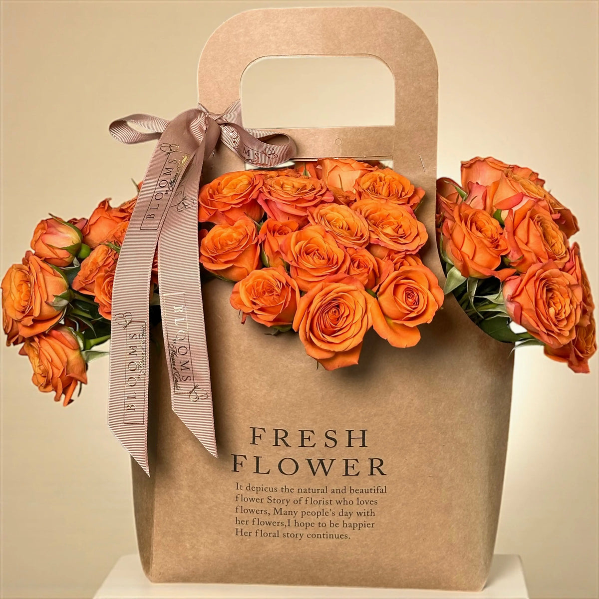 Amber Glow Floral Tote