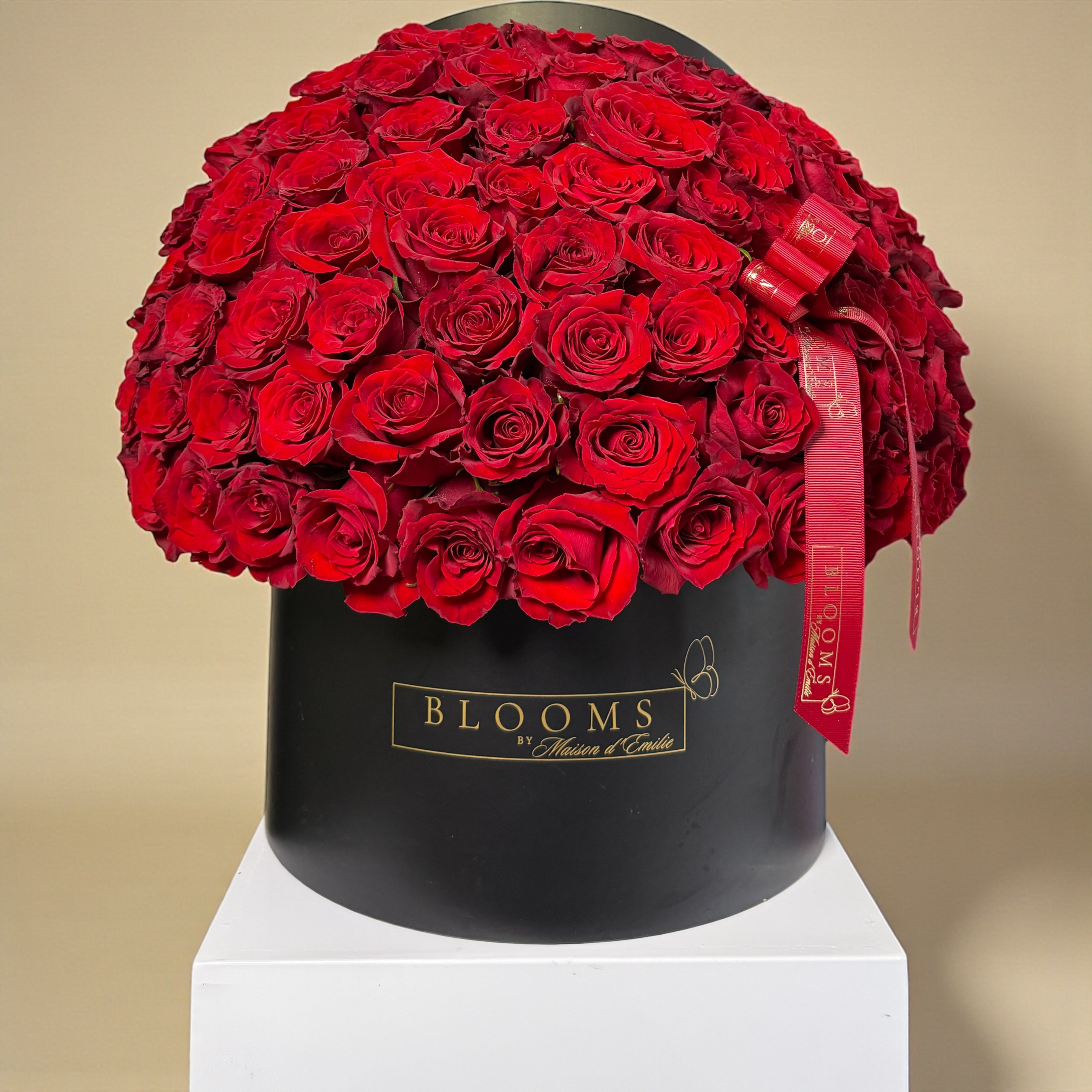 Eternal Bloom Box – Luxury Pink & Green Roses by Blooms by Maison