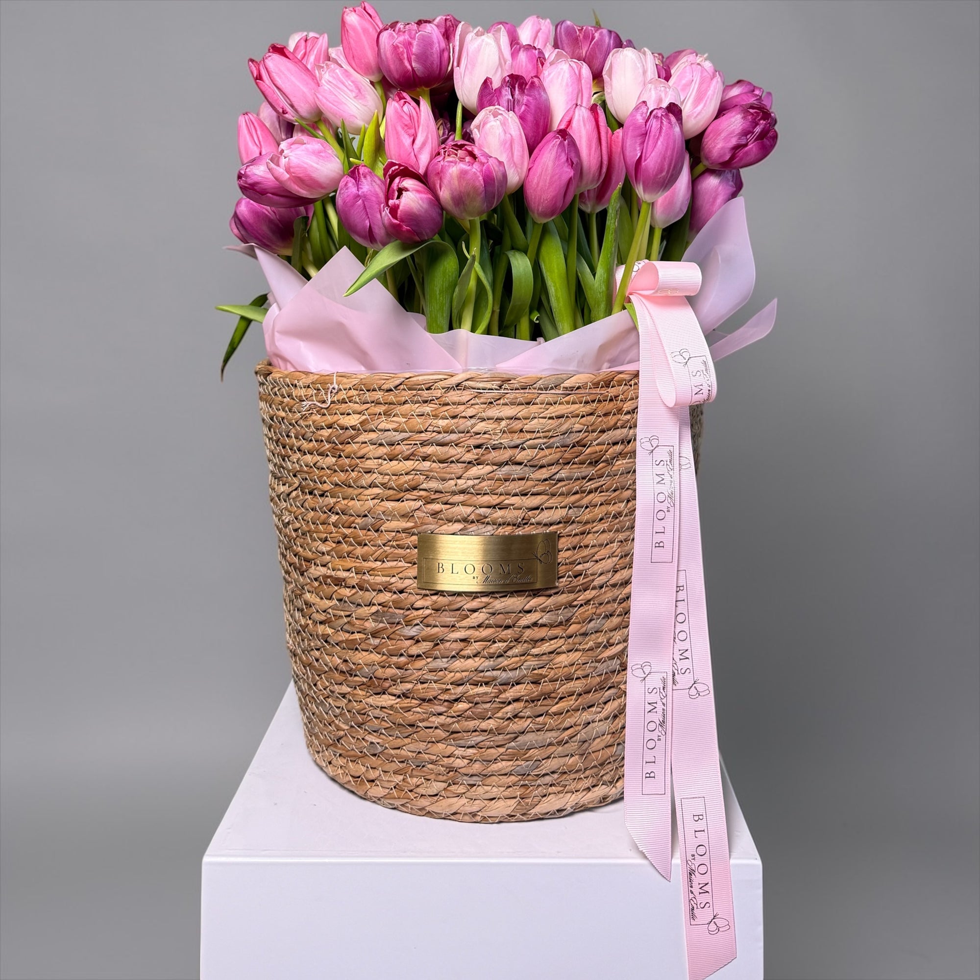 Blush Tulip Basket